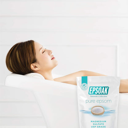 Epsom Salt 10 Lb. Magnesium Sulfate USP. (Qty. 2 X 5 Lb. Bags) Resealable Epsom Salt Bag Unscented, Made in the USA, Cruelty-Free Certified