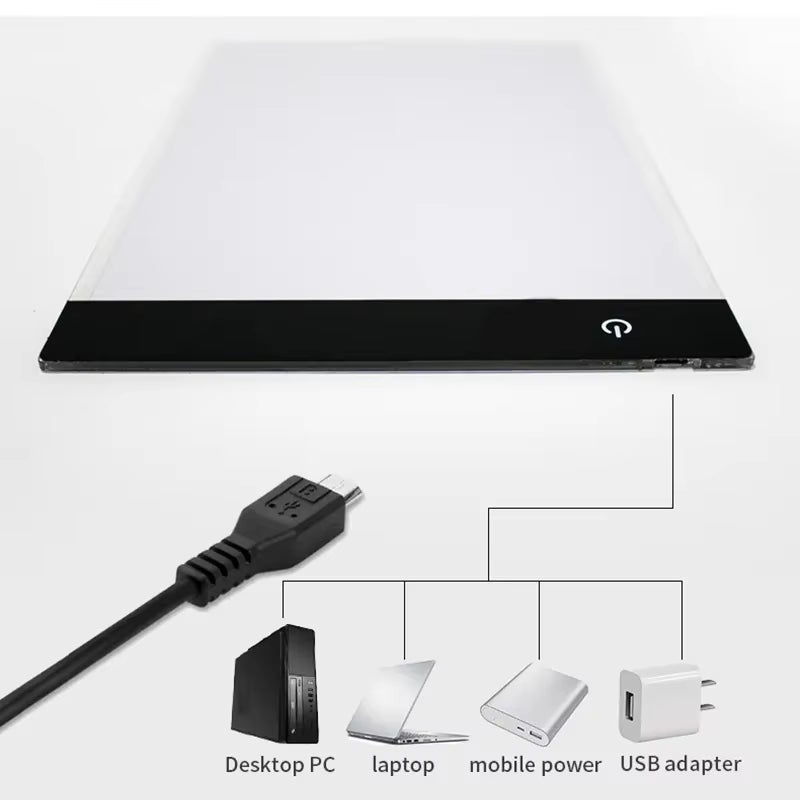 Illuminate Your Creativity with the A3/A4/A5 Dimmable LED Drawing Copy Pad - The Perfect Educational Toy for Aspiring Young Artists!