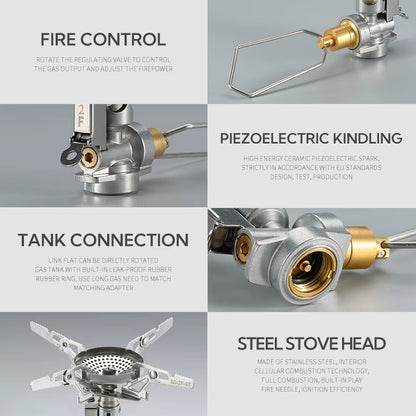 XD-2F Adjustable Mini Camping Accessories Portable Camping Gas Stove