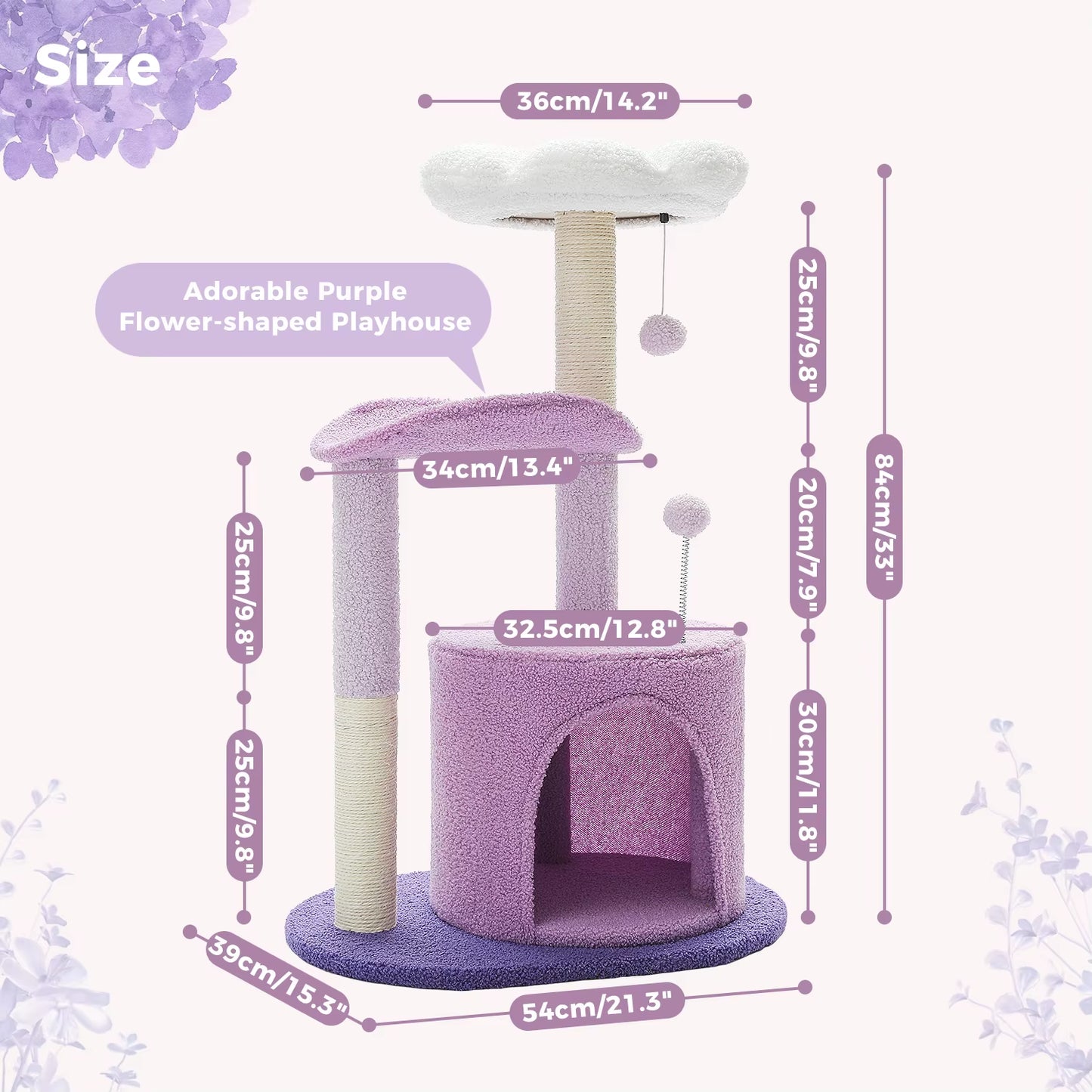 Delight Your Feline Friend with the Cactus Cat Tree: Cozy Condo, Curved Perch, and Fun Scratching Post!