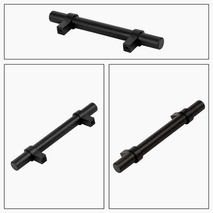 12 Pack Black Cabinet Pulls 3-1/2 Inch Hole Center Hardware Drawer Handles for Kitchen Cupboard Dresser