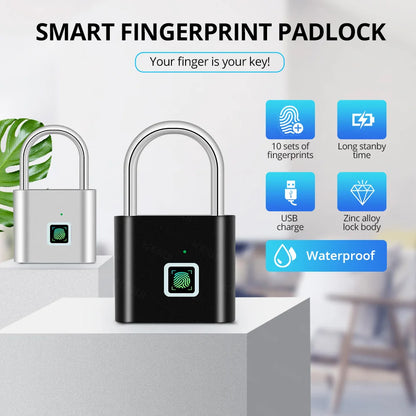 Revolutionary Keyless Fingerprint Lock: Waterproof, USB Rechargeable, and Ultra-Fast 0.2 Sec Unlocking