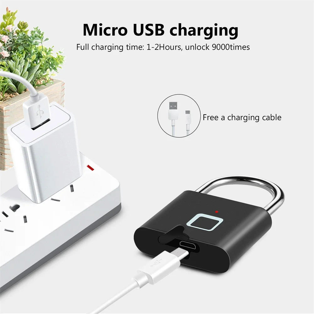 Revolutionary Keyless Fingerprint Lock: Waterproof, USB Rechargeable, and Ultra-Fast 0.2 Sec Unlocking