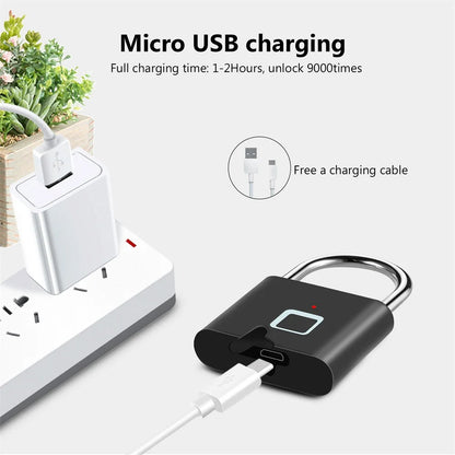 Revolutionary Keyless Fingerprint Lock: Waterproof, USB Rechargeable, and Ultra-Fast 0.2 Sec Unlocking